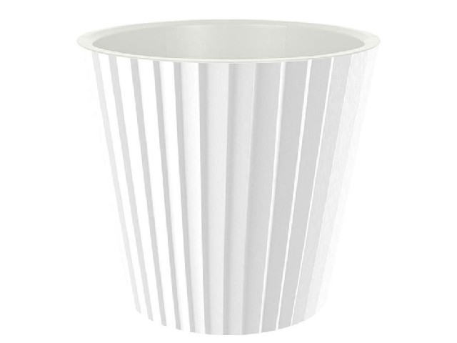 Горшок для цветов InGreen Sand  D160мм, 2л c дренажной вставкой белый